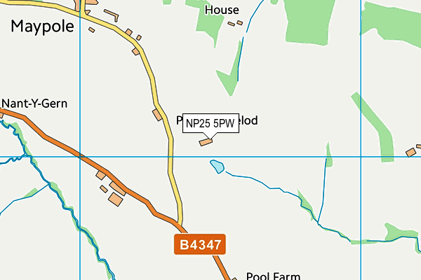 NP25 5PW map - OS VectorMap District (Ordnance Survey) NP25 5PW map - OS VectorMap District (Ordnance Survey)