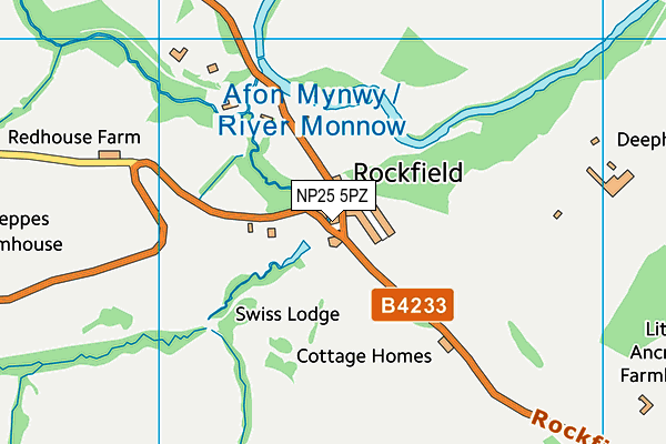 NP25 5PZ map - OS VectorMap District (Ordnance Survey) NP25 5PZ map - OS VectorMap District (Ordnance Survey)