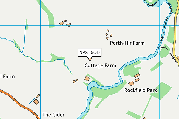 NP25 5QD map - OS VectorMap District (Ordnance Survey) NP25 5QD map - OS VectorMap District (Ordnance Survey)