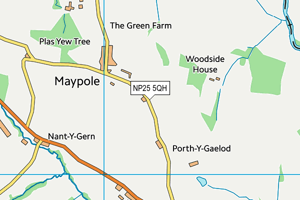 NP25 5QH map - OS VectorMap District (Ordnance Survey) NP25 5QH map - OS VectorMap District (Ordnance Survey)
