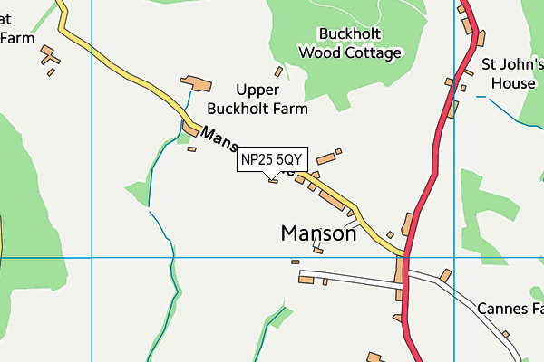 NP25 5QY map - OS VectorMap District (Ordnance Survey) NP25 5QY map - OS VectorMap District (Ordnance Survey)