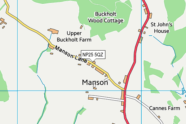 NP25 5QZ map - OS VectorMap District (Ordnance Survey) NP25 5QZ map - OS VectorMap District (Ordnance Survey)