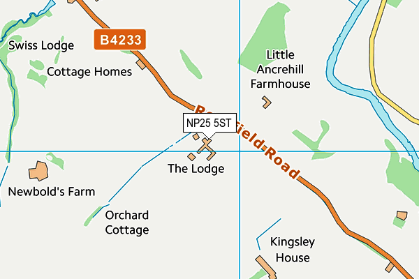 NP25 5ST map - OS VectorMap District (Ordnance Survey) NP25 5ST map - OS VectorMap District (Ordnance Survey)