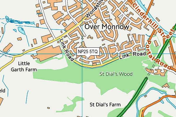 NP25 5TQ map - OS VectorMap District (Ordnance Survey) NP25 5TQ map - OS VectorMap District (Ordnance Survey)
