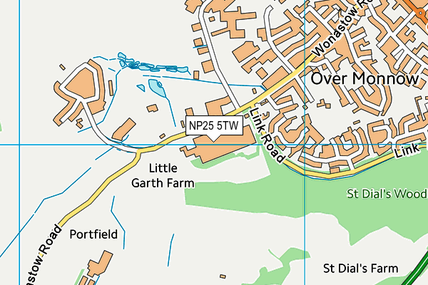 NP25 5TW map - OS VectorMap District (Ordnance Survey) NP25 5TW map - OS VectorMap District (Ordnance Survey)