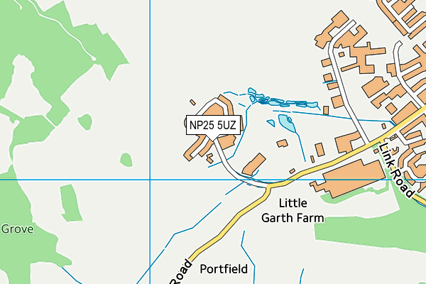 NP25 5UZ map - OS VectorMap District (Ordnance Survey) NP25 5UZ map - OS VectorMap District (Ordnance Survey)