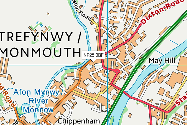NP25 9BF map - OS VectorMap District (Ordnance Survey)