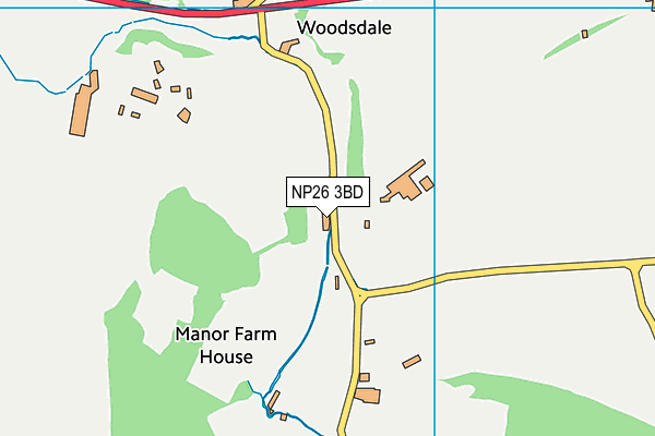 NP26 3BD map - OS VectorMap District (Ordnance Survey) NP26 3BD map - OS VectorMap District (Ordnance Survey)