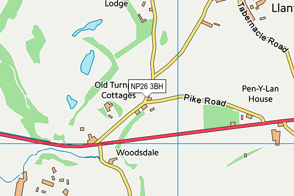 NP26 3BH map - OS VectorMap District (Ordnance Survey) NP26 3BH map - OS VectorMap District (Ordnance Survey)