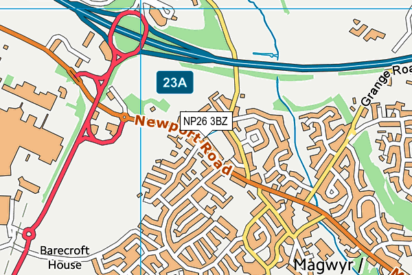 NP26 3BZ map - OS VectorMap District (Ordnance Survey) NP26 3BZ map - OS VectorMap District (Ordnance Survey)