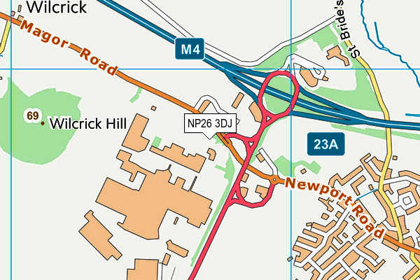 NP26 3DJ map - OS VectorMap District (Ordnance Survey) NP26 3DJ map - OS VectorMap District (Ordnance Survey)