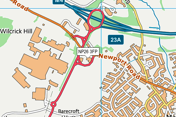 NP26 3FP map - OS VectorMap District (Ordnance Survey) NP26 3FP map - OS VectorMap District (Ordnance Survey)