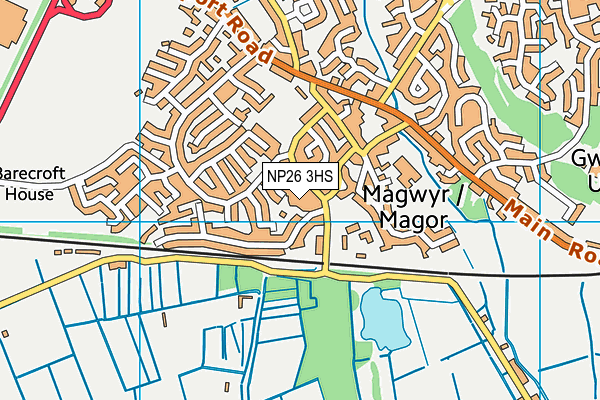 NP26 3HS map - OS VectorMap District (Ordnance Survey) NP26 3HS map - OS VectorMap District (Ordnance Survey)