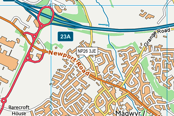 NP26 3JE map - OS VectorMap District (Ordnance Survey) NP26 3JE map - OS VectorMap District (Ordnance Survey)