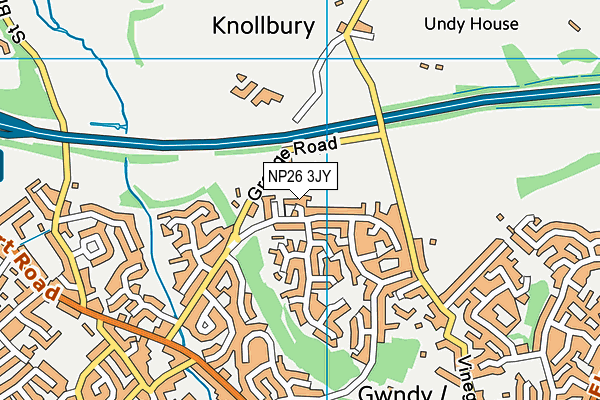 NP26 3JY map - OS VectorMap District (Ordnance Survey) NP26 3JY map - OS VectorMap District (Ordnance Survey)