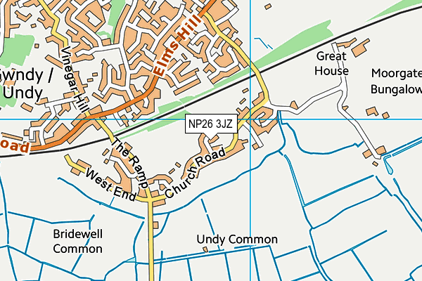 NP26 3JZ map - OS VectorMap District (Ordnance Survey) NP26 3JZ map - OS VectorMap District (Ordnance Survey)