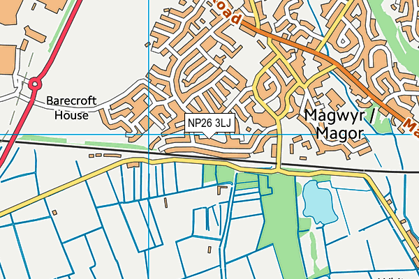 NP26 3LJ map - OS VectorMap District (Ordnance Survey) NP26 3LJ map - OS VectorMap District (Ordnance Survey)