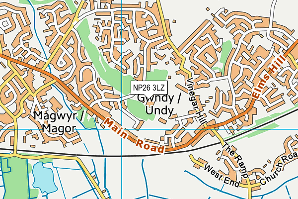 NP26 3LZ map - OS VectorMap District (Ordnance Survey) NP26 3LZ map - OS VectorMap District (Ordnance Survey)