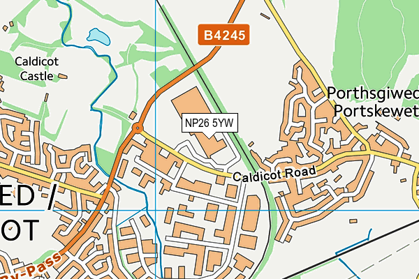 NP26 5YW map - OS VectorMap District (Ordnance Survey) NP26 5YW map - OS VectorMap District (Ordnance Survey)