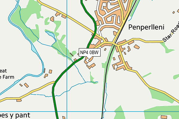 NP4 0BW map - OS VectorMap District (Ordnance Survey) NP4 0BW map - OS VectorMap District (Ordnance Survey)