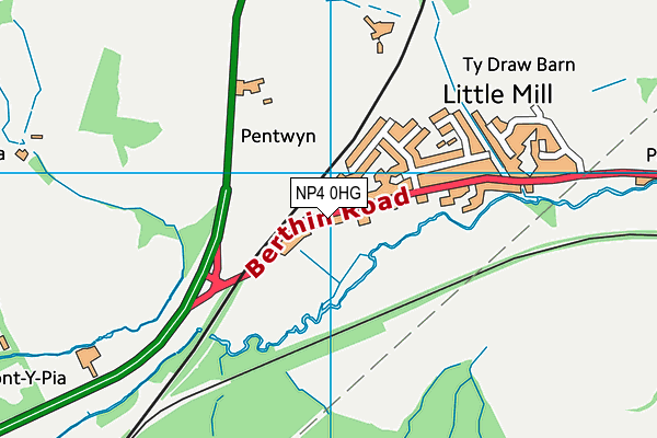 NP4 0HG map - OS VectorMap District (Ordnance Survey) NP4 0HG map - OS VectorMap District (Ordnance Survey)