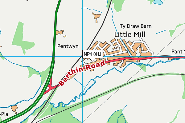 NP4 0HJ map - OS VectorMap District (Ordnance Survey)