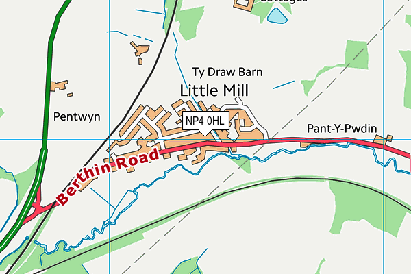 NP4 0HL map - OS VectorMap District (Ordnance Survey) NP4 0HL map - OS VectorMap District (Ordnance Survey)