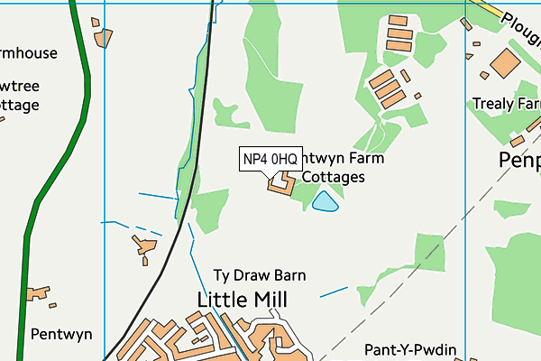 NP4 0HQ map - OS VectorMap District (Ordnance Survey)