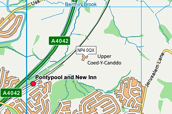 NP4 0QX map - OS VectorMap District (Ordnance Survey)