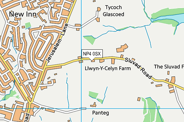 NP4 0SX map - OS VectorMap District (Ordnance Survey) NP4 0SX map - OS VectorMap District (Ordnance Survey)