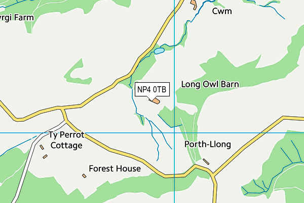 NP4 0TB map - OS VectorMap District (Ordnance Survey)