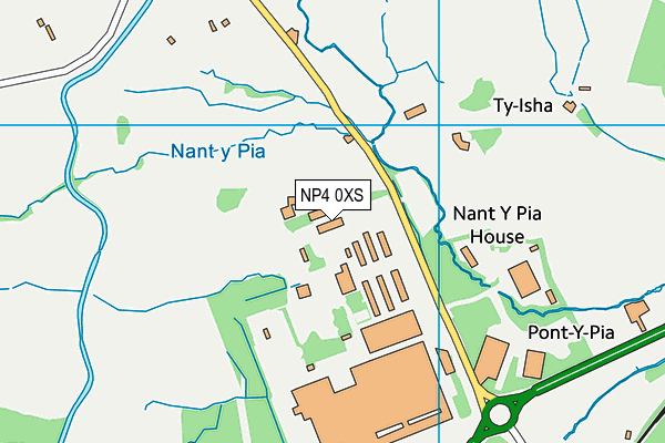 NP4 0XS map - OS VectorMap District (Ordnance Survey) NP4 0XS map - OS VectorMap District (Ordnance Survey)