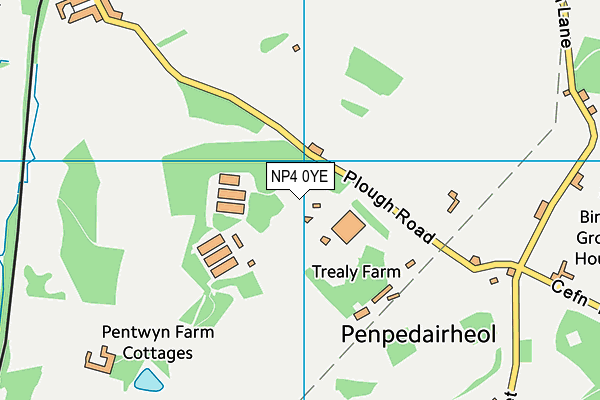 NP4 0YE map - OS VectorMap District (Ordnance Survey) NP4 0YE map - OS VectorMap District (Ordnance Survey)