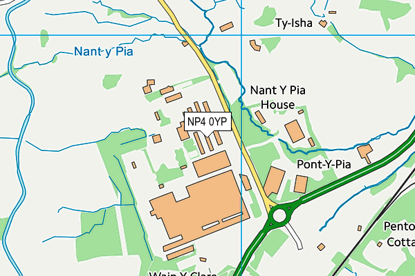 NP4 0YP map - OS VectorMap District (Ordnance Survey) NP4 0YP map - OS VectorMap District (Ordnance Survey)