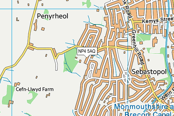 NP4 5AQ map - OS VectorMap District (Ordnance Survey)