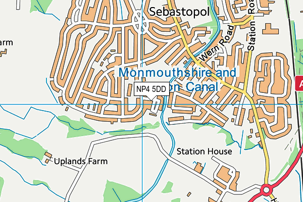 NP4 5DD map - OS VectorMap District (Ordnance Survey) NP4 5DD map - OS VectorMap District (Ordnance Survey)