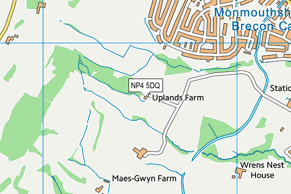 NP4 5DQ map - OS VectorMap District (Ordnance Survey) NP4 5DQ map - OS VectorMap District (Ordnance Survey)