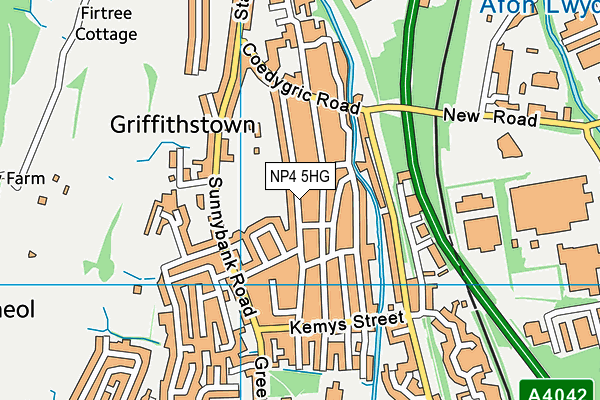 NP4 5HG map - OS VectorMap District (Ordnance Survey)