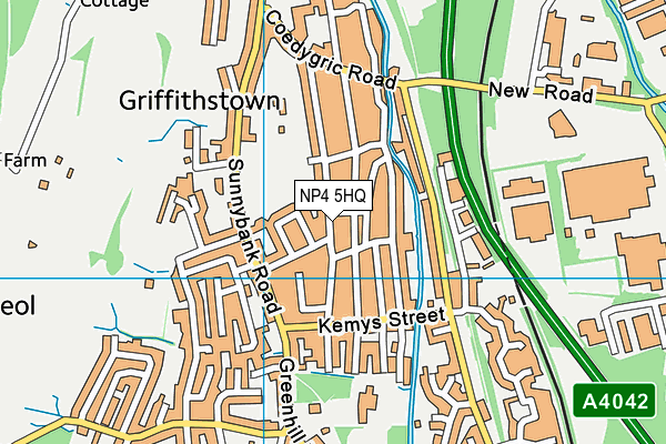 NP4 5HQ map - OS VectorMap District (Ordnance Survey) NP4 5HQ map - OS VectorMap District (Ordnance Survey)