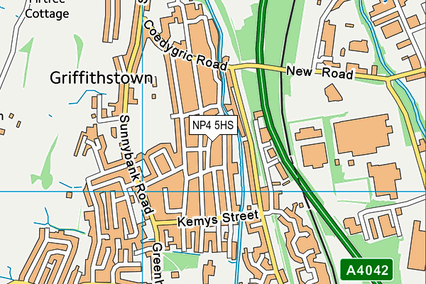 NP4 5HS map - OS VectorMap District (Ordnance Survey) NP4 5HS map - OS VectorMap District (Ordnance Survey)