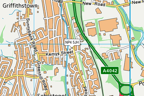 NP4 5JH map - OS VectorMap District (Ordnance Survey)