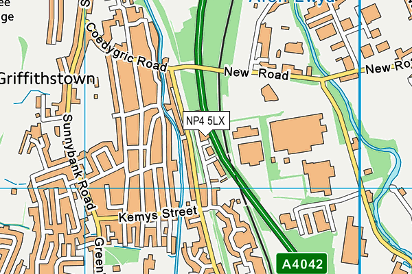 NP4 5LX map - OS VectorMap District (Ordnance Survey) NP4 5LX map - OS VectorMap District (Ordnance Survey)