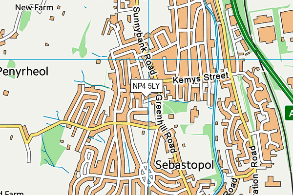NP4 5LY map - OS VectorMap District (Ordnance Survey) NP4 5LY map - OS VectorMap District (Ordnance Survey)