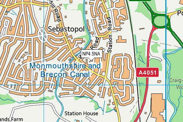 NP4 5NA map - OS VectorMap District (Ordnance Survey) NP4 5NA map - OS VectorMap District (Ordnance Survey)