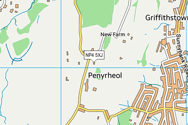 NP4 5XJ map - OS VectorMap District (Ordnance Survey) NP4 5XJ map - OS VectorMap District (Ordnance Survey)