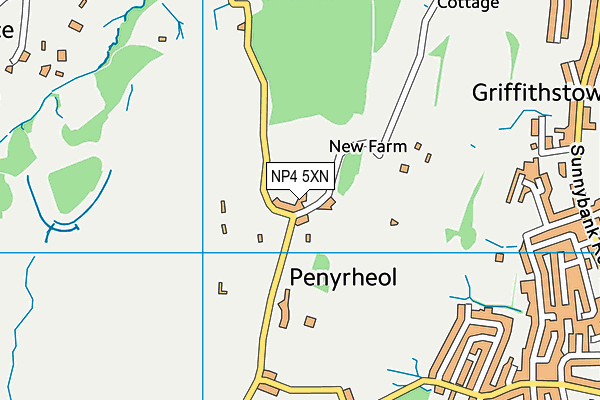 NP4 5XN map - OS VectorMap District (Ordnance Survey) NP4 5XN map - OS VectorMap District (Ordnance Survey)