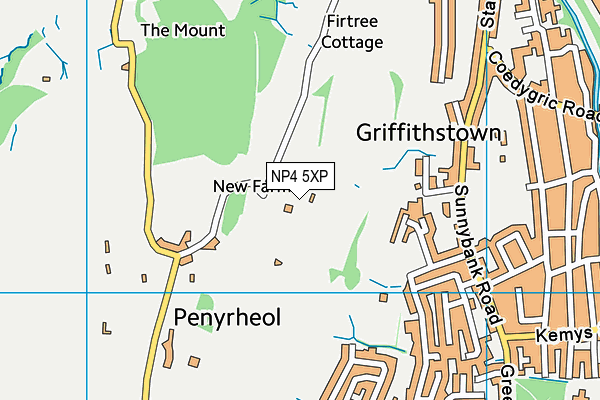 NP4 5XP map - OS VectorMap District (Ordnance Survey) NP4 5XP map - OS VectorMap District (Ordnance Survey)