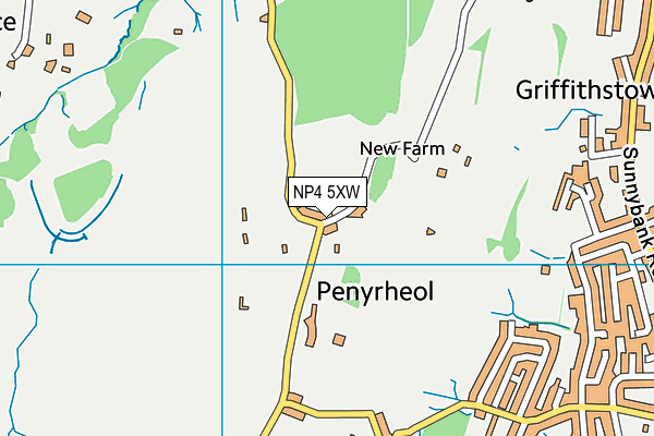 NP4 5XW map - OS VectorMap District (Ordnance Survey) NP4 5XW map - OS VectorMap District (Ordnance Survey)
