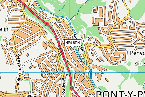 NP4 6DH map - OS VectorMap District (Ordnance Survey)