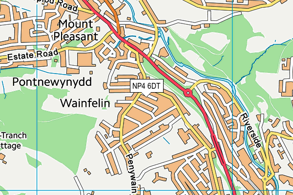NP4 6DT map - OS VectorMap District (Ordnance Survey) NP4 6DT map - OS VectorMap District (Ordnance Survey)